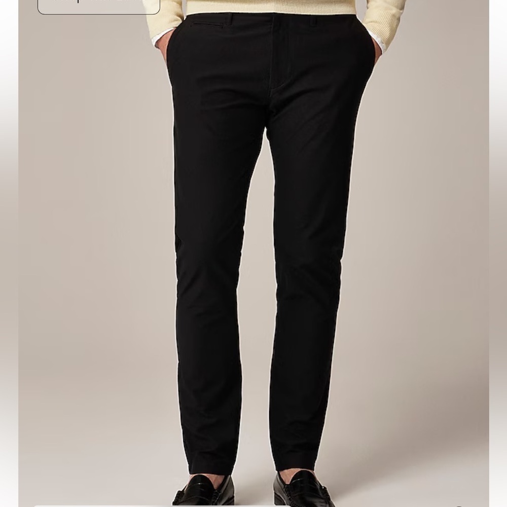 J crew black 484 Slim-fit tech pant